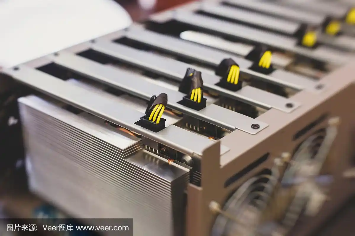 A technician meticulously maintaining a mining rig in a data center