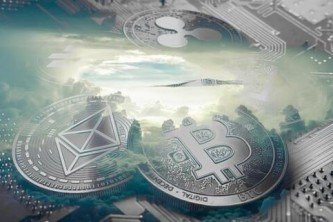 A sprawling mining farm powered by renewable energy sources