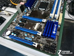 A setup showcasing advanced GPU mining rigs